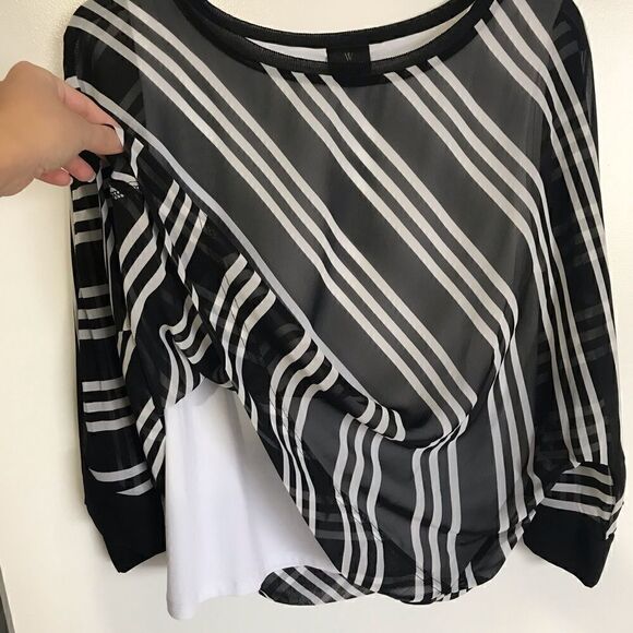 NWT Worthington Striped Blouse - Picture 7 of 7